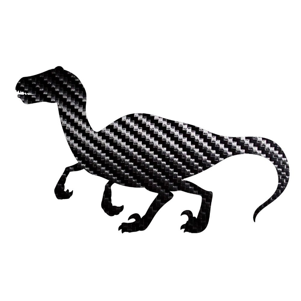4 Pack Dinosaur Sticker Black Carbon Fiber Vinyl Decal Logo Laptop Window